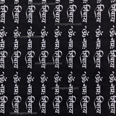 Om Namah Shivay Shawl - Black