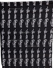 Om Namah Shivay Shawl - Black