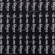 Om Namah Shivay Shawl - Black