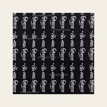 Om Namah Shivay Shawl - Black