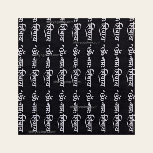 Om Namah Shivay Shawl - Black
